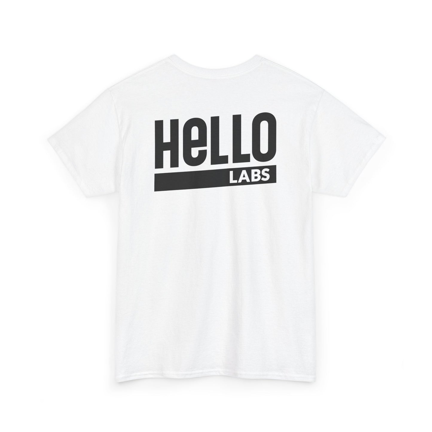 White HELLO Labs Token Tee