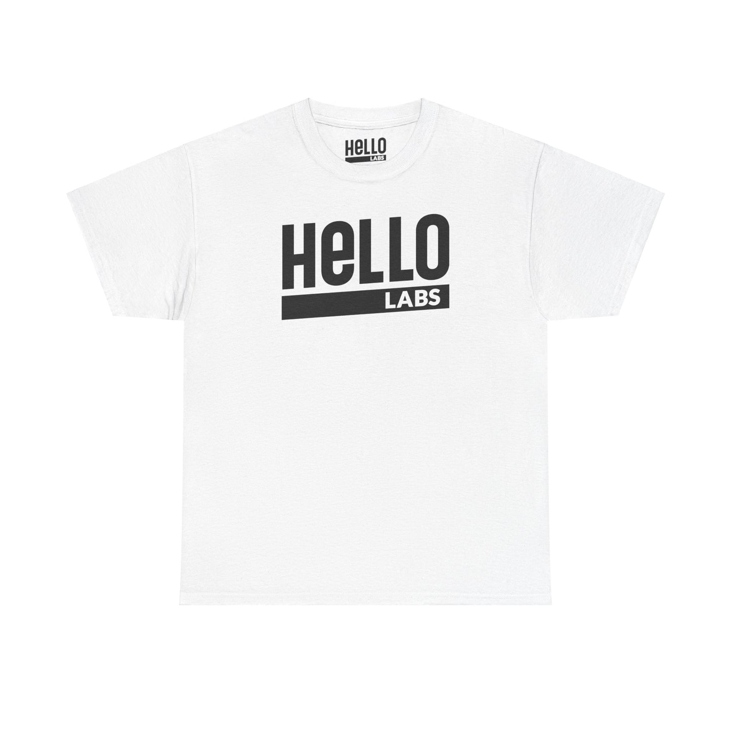 White HELLO Labs Classic Tee