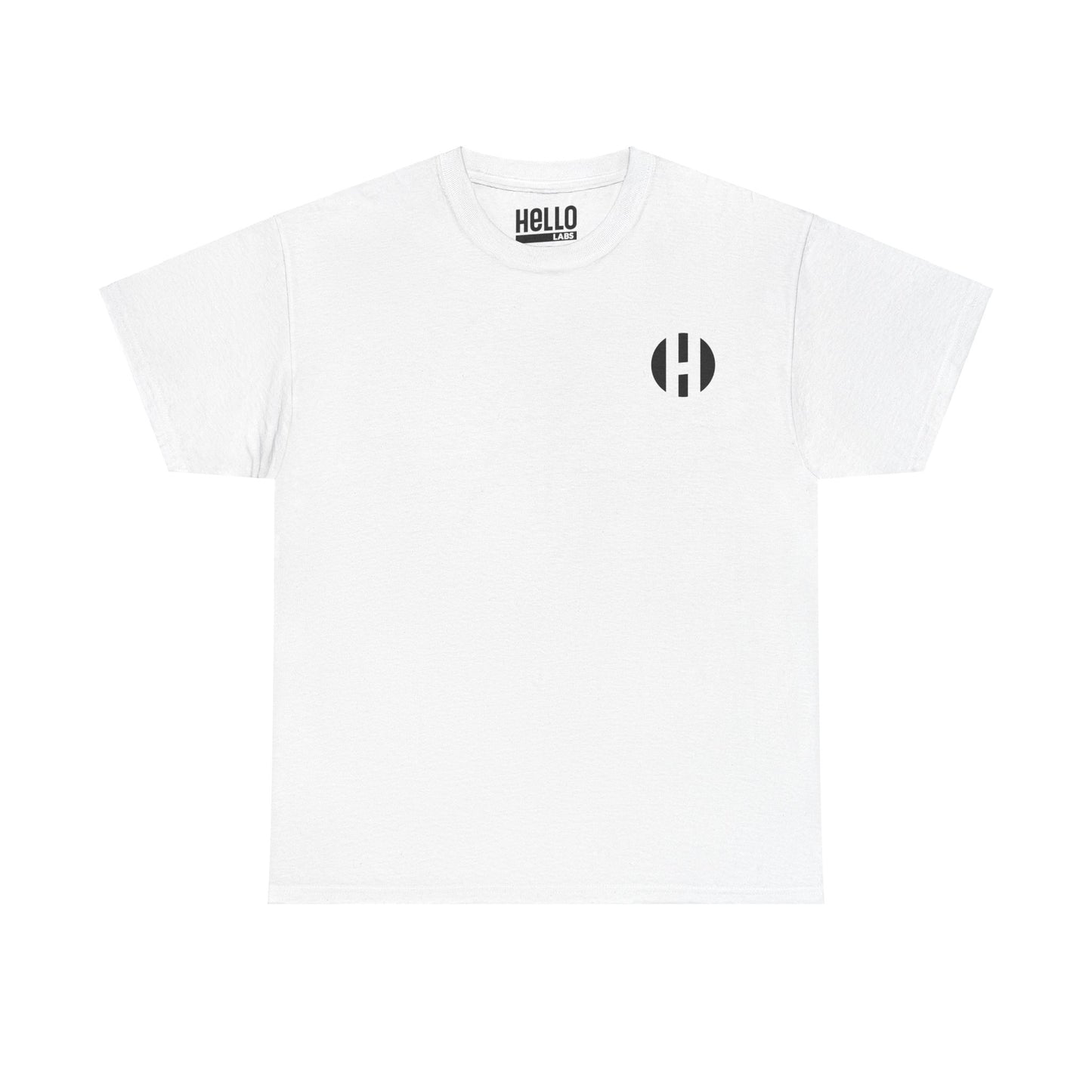 White HELLO Labs Token Tee
