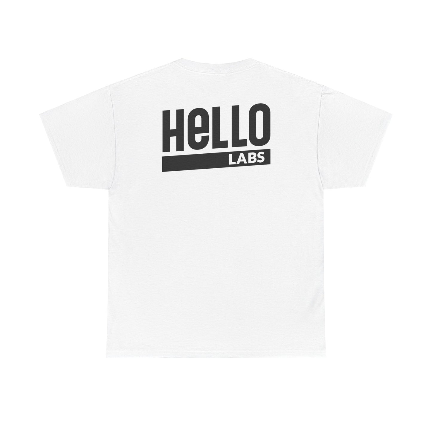 White HELLO Labs Token Tee